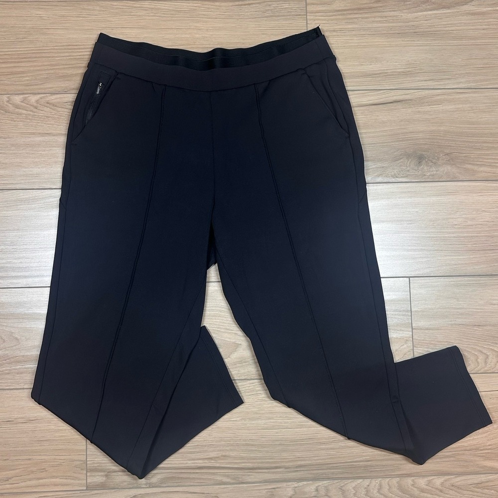 Athleta Ponte Black Pants size M Stretch Knit Casual Commuter Comfort Outdoor